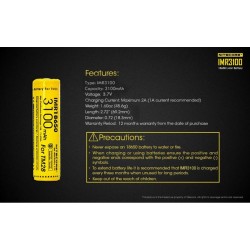 بطارية كشاف نايت كور TM28 - IMR3100