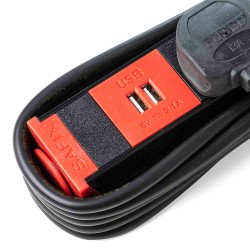 الرماية -  توصيلة كهرباء 4 فتحات مع فتحة USB