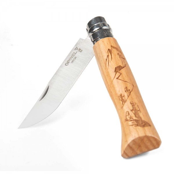 سكين اوبينال خشب منقوش