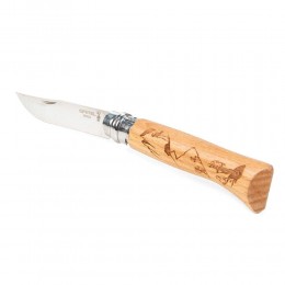 سكين اوبينال خشب منقوش