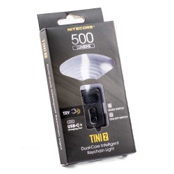  مصباح يدوي nitecore  tini 2 أسود 500 لومن القابلة لإعادة الشحن keychain 