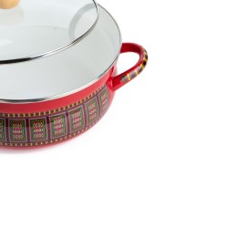 قدر غضار بغطاء زجاجي - ماركة الرماية