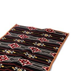 مفرش أرضية أسود مع وسادتين (300×100 سم)