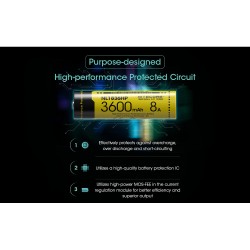 بطارية نايتكور قابلة للشحن 3600 أمبير  - NL1836HP