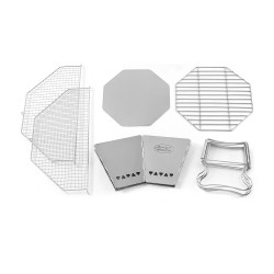 منقل وشواية ستانلس ستيل مع جراب - الرماية