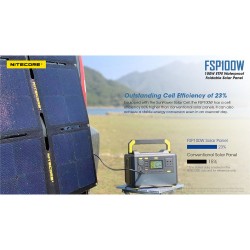 لوح شمسي قابل للطي بقدرة 100 واط  NC-FSP100W - ماركة  نايت كور 
