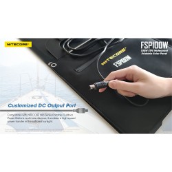 لوح شمسي قابل للطي بقدرة 100 واط  NC-FSP100W - ماركة  نايت كور 