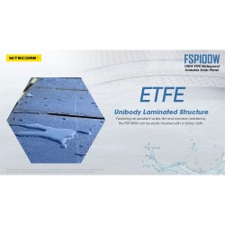 لوح شمسي قابل للطي بقدرة 100 واط  NC-FSP100W - ماركة  نايت كور 