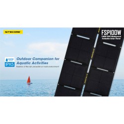 لوح شمسي قابل للطي بقدرة 100 واط  NC-FSP100W - ماركة  نايت كور 