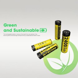 بطارية قبل للشحن بمنفذ  2400mAh - USB-C  2400mAh- ماركة نايتكور 