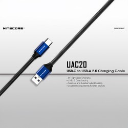 سلك شحن UAC20 تايب سي 2.0 Nylon  - ماركة نايتكور