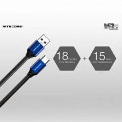 سلك شحن UAC20 تايب سي 2.0 Nylon  - ماركة نايتكور