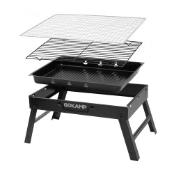 منقل فحم بشبك للشواء - ماركة جو كامب