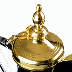 الرماية - دلة ستانلس ستيل - فضي و ذهبي