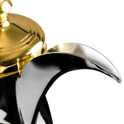 الرماية - دلة ستانلس ستيل - فضي و ذهبي