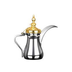 الرماية - دلة ستانلس ستيل - فضي و ذهبي 