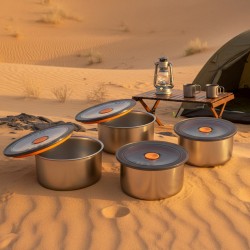 الرماية - حافظات طعام ستانلس ستيل 4  قطع