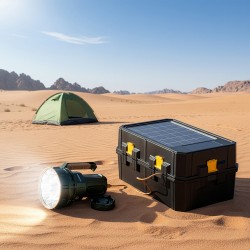  كشاف ليد  يدوي بطاقة شمسية - 1000لومن -48000 لومن