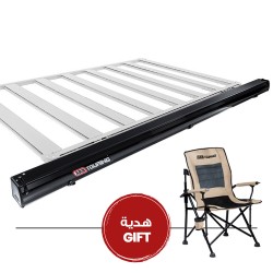 أي آر بي 814415 - مظلة مع غطاء ألومنيوم أسود خفيف 3000 مم × 2500 مم  