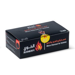 الخوي - فحم بخور  مقاس (20) ملم - 8 لفات مع مشبك  