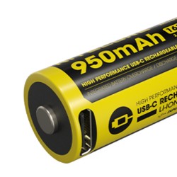 نايتكور NL169R - بطارية 16340 قابلة للشحن 950 مللي أمبير 