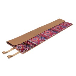 الرماية - طقم جلسة مخمل أحمر - مدة (200×80) سم و 4 تكايا فاخرة
