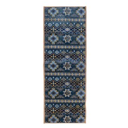 الرماية - فرشة بر ورحلات مخمل سعودي أزرق - (200×68) سم