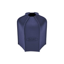 الرماية - حامي عبوة غاز - غطاء جلد صناعي أزرق داكن