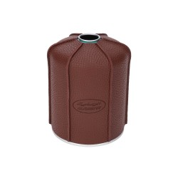 الرماية - حامي عبوة غاز بني - غطاء جلد صناعي للرحلات 