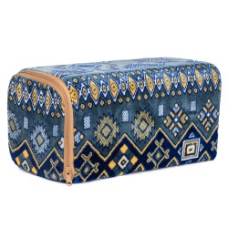 الرماية - تكاية يد تراثية أزرق وأبيض مقاس (22×22×45) سم - طراز شعبي مريح