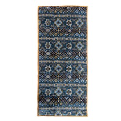 الرماية - فرشة (مدة) بر تراثية لون أزرق مقاس (220×100) سم