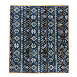 الرماية - مدّة (فرشة) بر تراثية أزرق مقاس (200×160) سم مبطنة (4) سم مع حزام