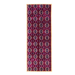 الرماية - جلسة بر بطراز شعبي تراثي عنابي (200×70) سم مع 2 مركا 