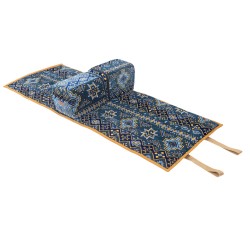 الرماية - طقم مدة مع 2 مركا رصاصي مخمل سعودي مقاس 70×200 سم  