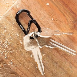 نايت آيز - حلقة مفاتيح من الفولاذ المقاوم للصدأ، حلقة تعليق مزدوجة  (عبوة من قطعتين)